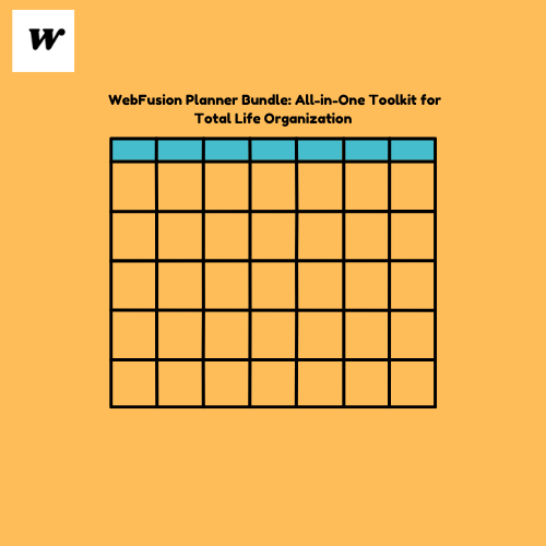 WebFusion Planner Bundle: All-in-One Toolkit for Total Life Organization